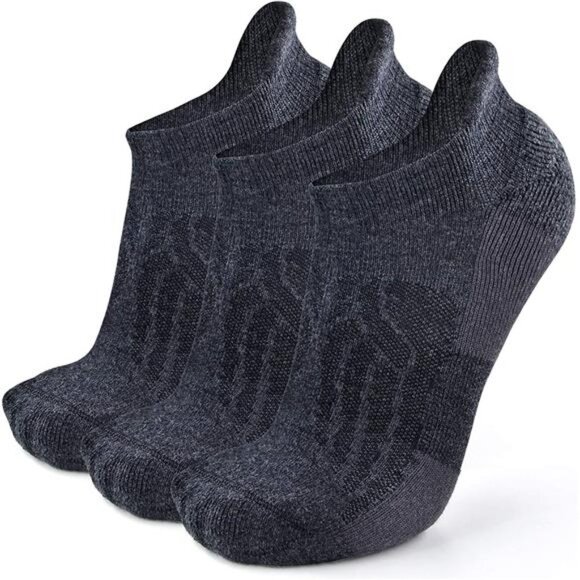 3 Pairs Unisex Merino Wool Compression Support Ankle Running Hiking Socks - Picture 1 of 7